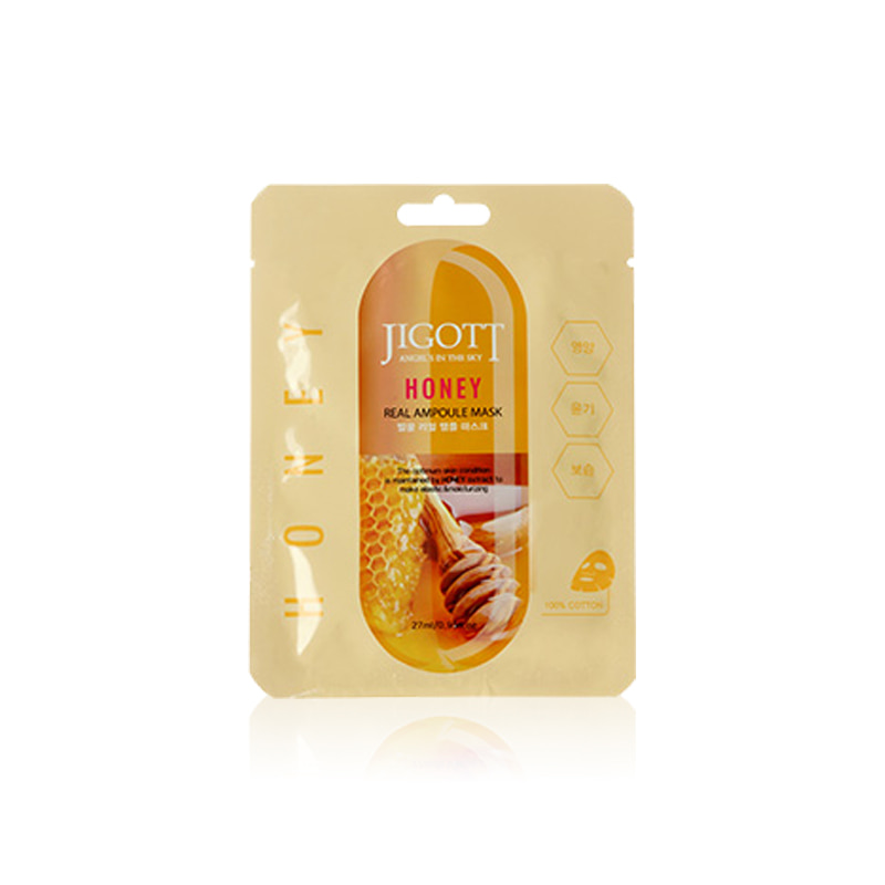 Real ampoule mask. Jigott ампульная тканевая маска c медом Honey real Ampoule Mask, 27 мл. Jigott real Ampoule тканевая маска для лица с мёдом, 27мл. Jigott Honey real Ampoule Mask 27ml ампульная маска с экстрактом меда. Jigott тканевая маска с экстрактом меда Jigott Honey real Ampoule Mask.