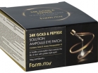       FarmStay 24K Gold & Peptide Solution Ampoule Eye Patch, 60  -   