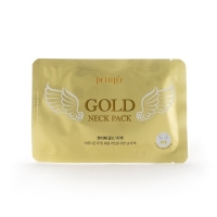 Гидрогелевая маска-патч для области шеи с золотом Petitfee Gold Neck Pack - Пудра корейская косметика