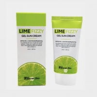 Крем-гель солнцезащитный с экстрактом лайма Secret Skin Lime Fizzy Gel Sun Cream Spf50+ Pa+++ - Пудра корейская косметика