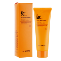 Водостойкий солнцезащитный крем для лица и тела The Saem Eco Earth Face & Body Waterproof Sun Cream Spf50+ Pa++++ 100гр - Пудра корейская косметика