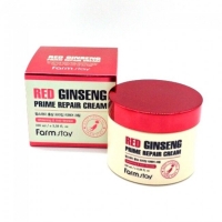 Восстанавливающий крем с экстрактом красного женьшеня FarmStay Red Ginseng Prime Repair Cream 100мл - Пудра корейская косметика