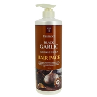 Маска для волос с экстрактом черного чеснока Deoproce Black Garlic Intensive Energy Hair Pack 1л. - Пудра корейская косметика