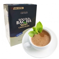 Горячий шоколад в саше с мятой Socola Bacha  BAN COFFEE 20гр - Пудра корейская косметика