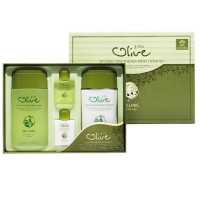 Набор с экстрактом оливы для ухода за мужской кожей питание и защита 3W Clinic Olive For Man Fresh 2 Items Set - Пудра корейская косметика