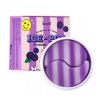 Гидрогелевые патчи для глаз с голубикой и сливками Blueberry & Cream Ice-Pop Hydrogel Eye Mask KOELF 60 шт - Пудра корейская косметика