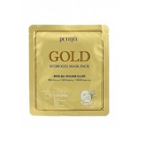 Гидрогелевая маска омолаживающая с комплексом золото 5+ Petitfee Gold Hydrogel Mask Pack - Пудра корейская косметика
