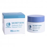 Крем для лица увлажняющий Secret Skin Hyaluronic Bomb Diamond Cream 50мл - Пудра корейская косметика