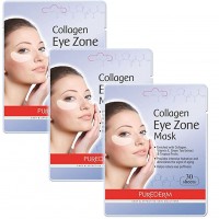 Патчи для области вокруг глаз на основе фито-коллагена Purederm Collagen Eye Zone Mask (30 шт) - Пудра корейская косметика
