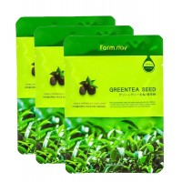 Тканевая маска с семенами зеленого чая FarmStay Visible Difference Mask Sheet Green Tea Seed - Пудра корейская косметика