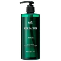 Шампунь с травяными экстрактами против выпадения и стимулицию роста волос La'Dor Herbalism Shampoo 400мл - Пудра корейская косметика