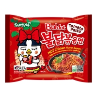 Рамен быстрого приготовления со вкусом томатной пасты среднеострый Samyang Hot Chicken Flavor Tomato Pasta 140гр - Пудра корейская косметика